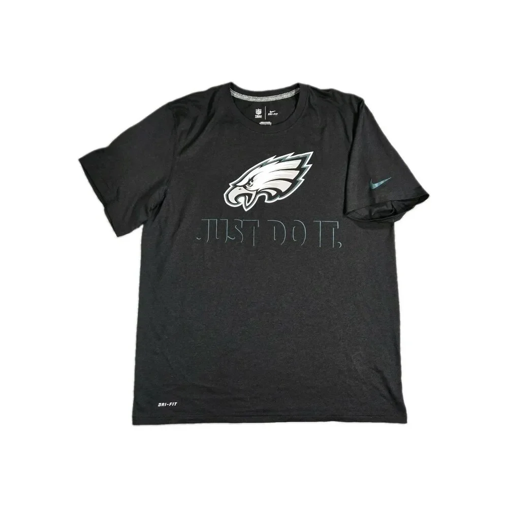 Mens Nike DriFIT Philadelphia Eagles Team Apparel T Shirt Black Large Just Do It